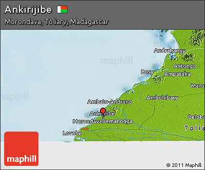 Physical Panoramic Map of Ankirijibe