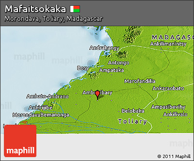 Physical Panoramic Map of Mafaitsokaka