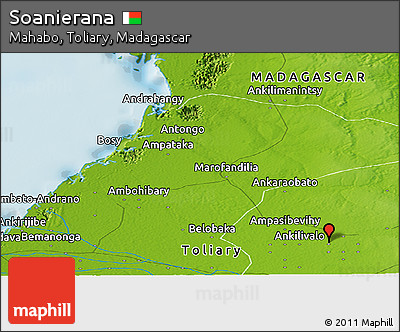Physical Panoramic Map of Soanierana
