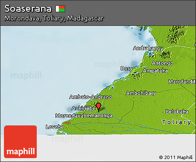 Physical Panoramic Map of Soaserana
