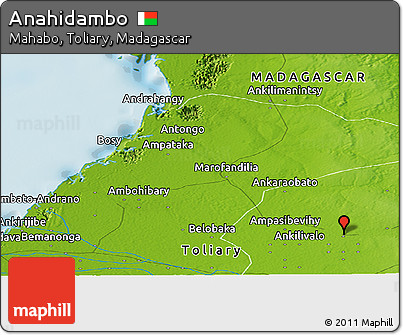 Physical Panoramic Map of Anahidambo