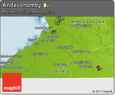 Physical Panoramic Map of Andevonomby