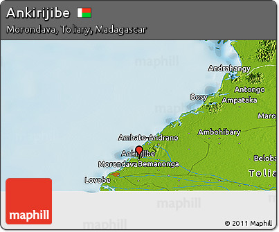 Physical Panoramic Map of Ankirijibe