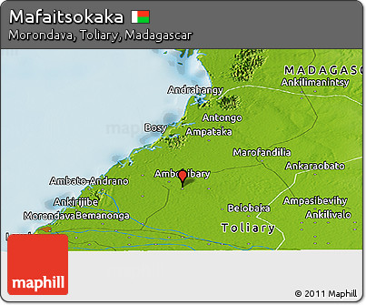 Physical Panoramic Map of Mafaitsokaka