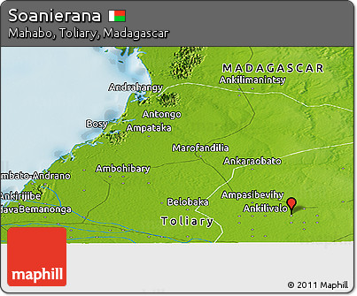 Physical Panoramic Map of Soanierana