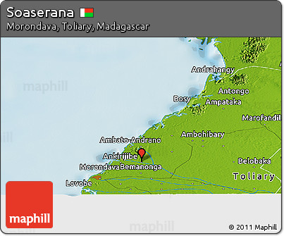 Physical Panoramic Map of Soaserana