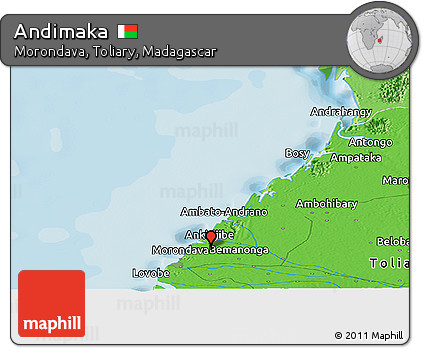 Political Panoramic Map of Andimaka