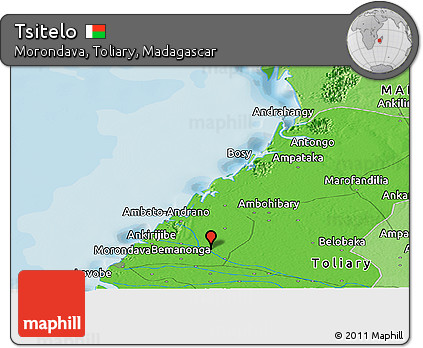 Political Panoramic Map of Tsitelo