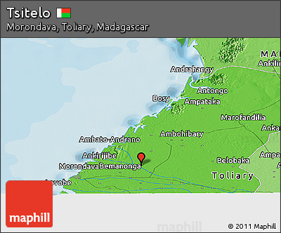 Political Panoramic Map of Tsitelo
