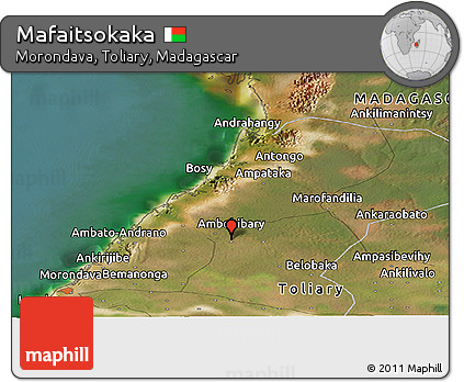 Satellite Panoramic Map of Mafaitsokaka