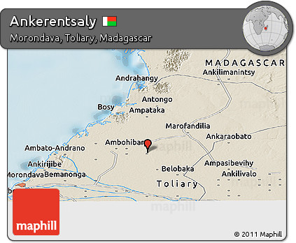 Shaded Relief Panoramic Map of Ankerentsaly