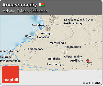 Shaded Relief Panoramic Map of Andevonomby