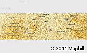 Physical Panoramic Map of the area around 20° 2' 43" S, 44° 58' 30" W