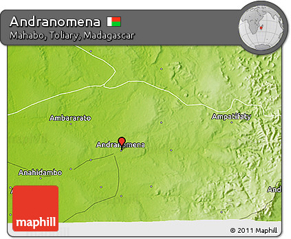 Physical 3D Map of Andranomena