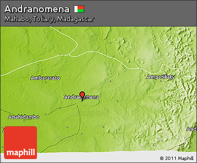 Physical 3D Map of Andranomena