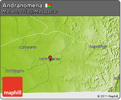 Physical 3D Map of Andranomena