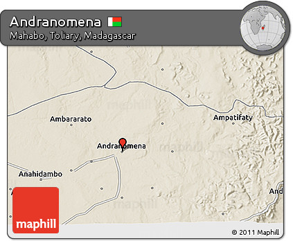Shaded Relief 3D Map of Andranomena