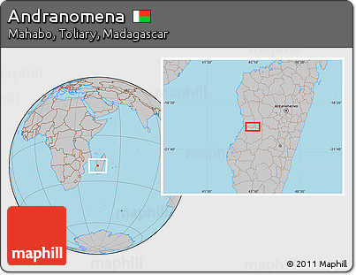 Gray Location Map of Andranomena