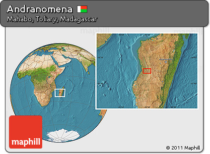Satellite Location Map of Andranomena