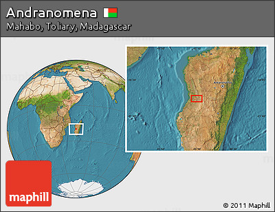 Satellite Location Map of Andranomena