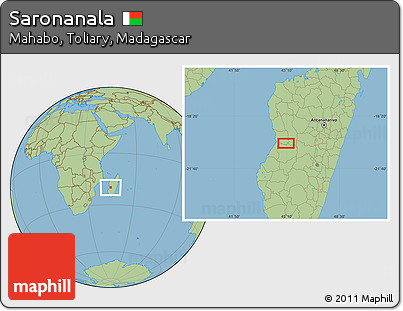 Savanna Style Location Map of Saronanala