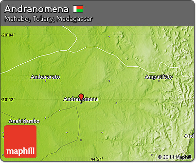 Physical Map of Andranomena