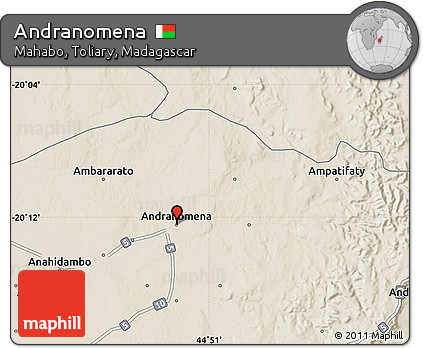 Shaded Relief Map of Andranomena