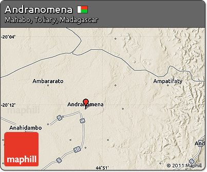 Shaded Relief Map of Andranomena