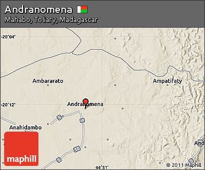 Shaded Relief Map of Andranomena
