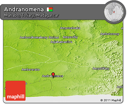 Physical Panoramic Map of Andranomena