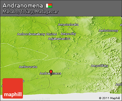 Physical Panoramic Map of Andranomena