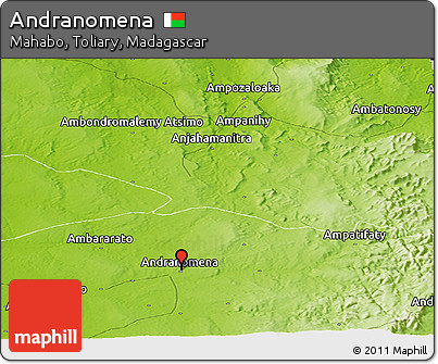 Physical Panoramic Map of Andranomena
