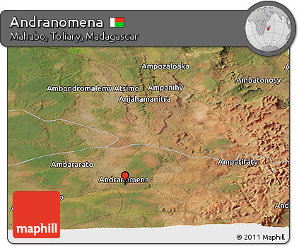 Satellite Panoramic Map of Andranomena