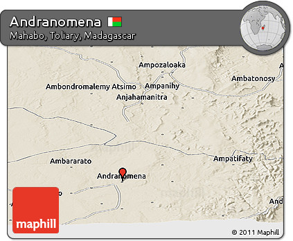 Shaded Relief Panoramic Map of Andranomena