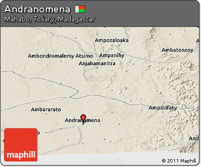 Shaded Relief Panoramic Map of Andranomena