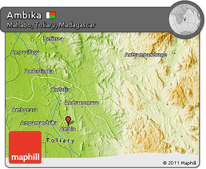 Physical 3D Map of Ambika