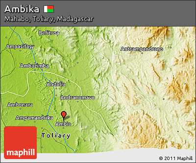 Physical 3D Map of Ambika