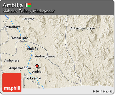 Shaded Relief 3D Map of Ambika