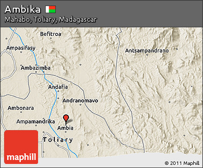 Shaded Relief 3D Map of Ambika