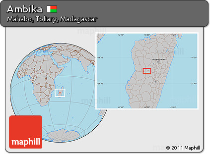 Gray Location Map of Ambika