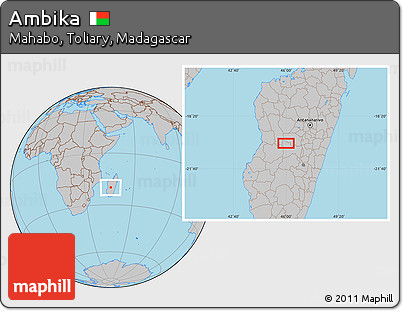 Gray Location Map of Ambika