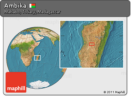 Satellite Location Map of Ambika