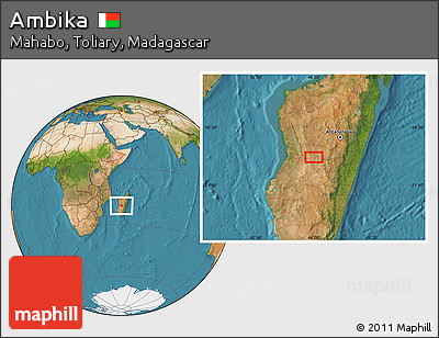 Satellite Location Map of Ambika