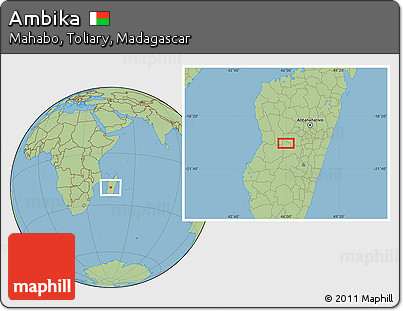 Savanna Style Location Map of Ambika