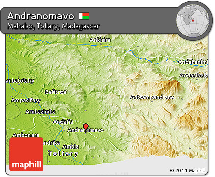 Physical Panoramic Map of Andranomavo