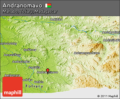 Physical Panoramic Map of Andranomavo