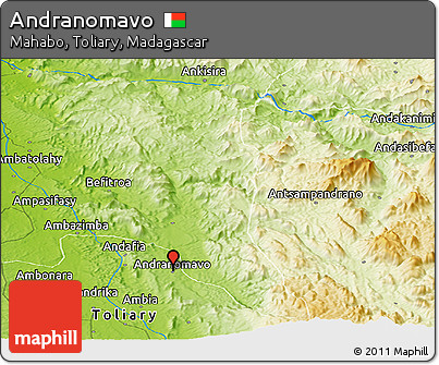 Physical Panoramic Map of Andranomavo