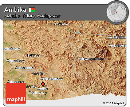 Satellite Panoramic Map of Ambika