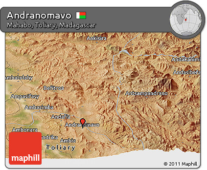 Satellite Panoramic Map of Andranomavo