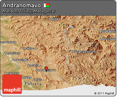 Satellite Panoramic Map of Andranomavo
